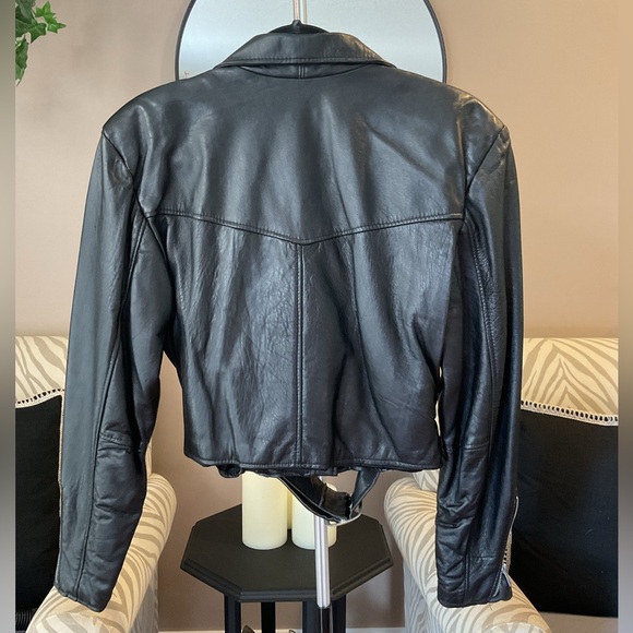 Black leather jacket - Picture 3 of 4